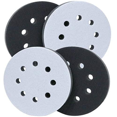 HWXINIE ランダムサンダー パッド、曲面研磨アダプター 125mm 8穴 4個セット マジック式 耐衝撃性ラン..