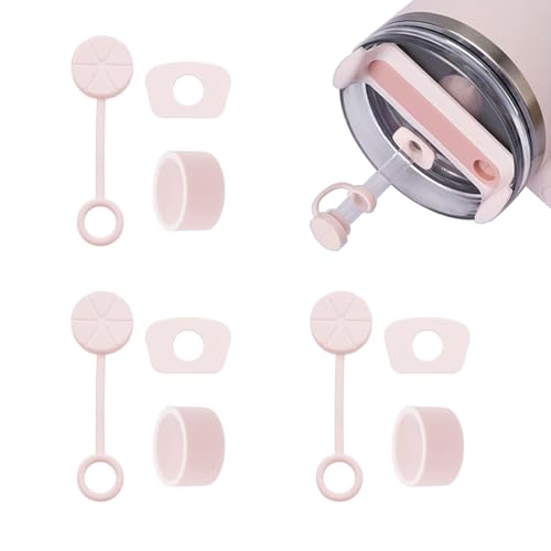 BaraRose スタンレー 適用ストローカバー＆こぼれストッパー 9 個セット｜Stanley Quencher H2.0 30 オンス・40