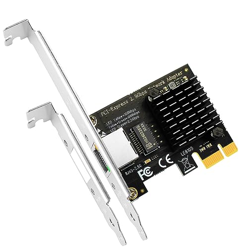 GLOTRENDS LE8105 2.5Gb PCIe ネットワークカード（デスクトップPC用）、2500/1000/100Mbps ギガビット