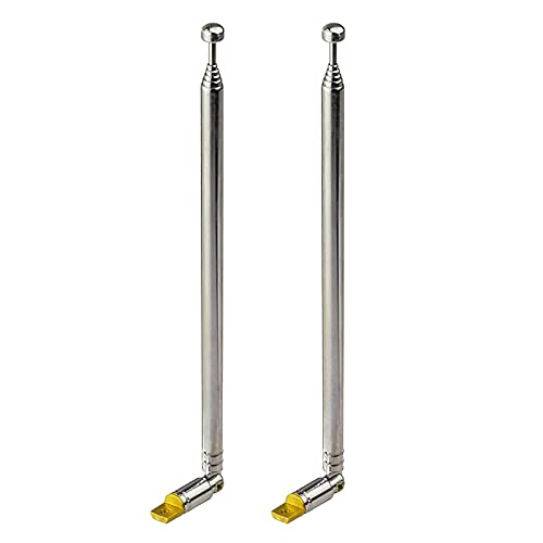 BINGFU 6バンド伸縮式65cm AM FMアンテナ ポータブルラジオアンテナ交換用（2パック） 屋内ポータブルラジオに対応 ホームステレオ