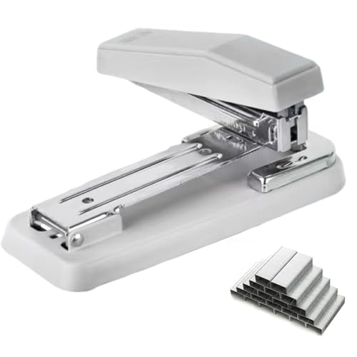 KALOLINNA 中綴じホッチキス 回転 50枚綴じ可能 12号針 1000本針付き 中型 卓上ステープラー 強力 雑誌..