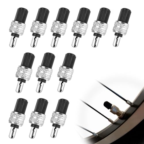 自転車 空気長持ち バルブ 12個セット 虫ゴム不要 交換簡単 耐熱性 空気入れが軽い 携帯しやすい 用 ア..