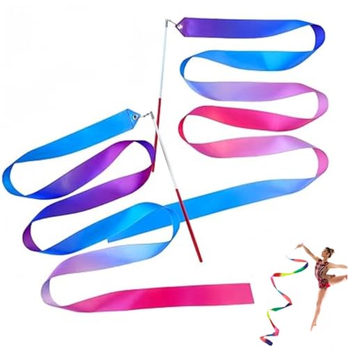 Jindizi 新体操リボンセット 2個 ダンスリボン ジム新体操アート ジュニアリボン 体操専用 遊び 新体操 手具 リボン 新体操リボン 子
