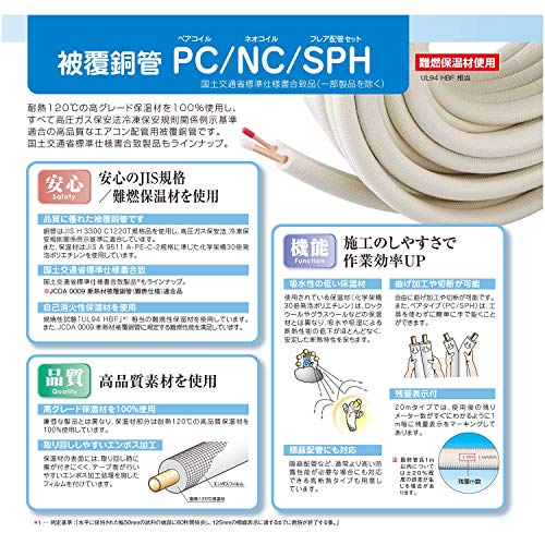 因幡電工INABA DENKO フレア加工済空調配管セット PHタイプ家庭用 SPH-233-C