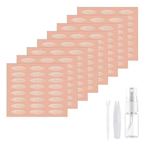 ふたえテープ メッシュ 384枚 水で貼る幅広タイプ まぶたテープ 二重 両面 強力 二重テープ 極細 肌色 shefun 二重まぶた 目立たな