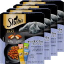 シーバ Sheba デュオ キャットフード 香りのまぐろ味セレクション 成猫用 200g×4個まとめ買い