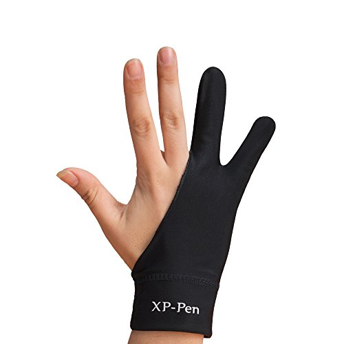 XPPen 絵描き 手袋 Sサイズ 二本指 グローブ 両利き通用 防汚ライクラ ペンタブ 液タブ トレース台用 AC08 画像3
