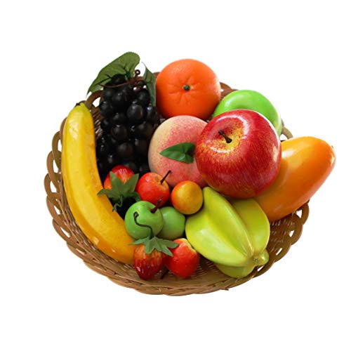 12種類の人工フルーツパック 12種類のフルーツが1つのセットになっています 家の装飾のための人工フルーツ シミュレーションフルーツセット パー