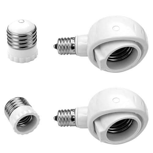 Aiwode，くみあわせがたE26→E26 E17→E17変換ソケット 可動，角度の可変式ソケット， LED電球専用，斜め..