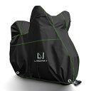Libzaki バイクカバー 超撥水UVカット300D アップグレードした厚手生地6L-BOXまで対応 大型バイク車体カバー黒