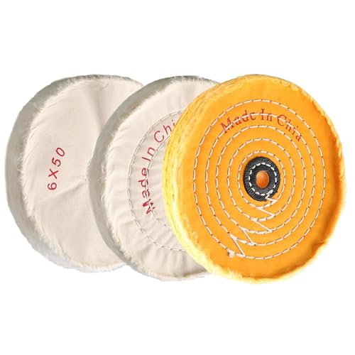 STEBREAM グラインダー バフ 研磨布バフ 6インチ 3枚セット ディスクサンダー バフ 電動ドリル用 研磨..
