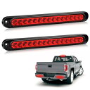RICISUNG ハイマウントストップランプ 車用 2個セット 赤 高輝度 12V 24V 15連LED ブレーキランプ ストップランプ テール