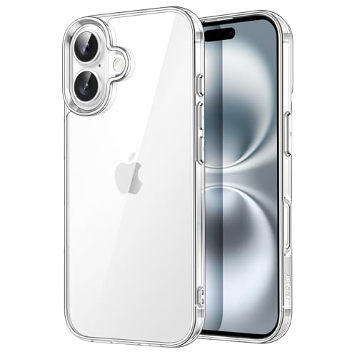 Rakuten - JETech iPhone 16 6.1インチ用 ケース 黄ばみなし 衝撃吸収 バンパーカバー 傷つけ防止 クリアバック クリア