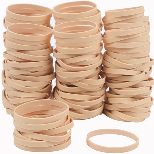 YOUOWO 輪ゴム 110本パック アメ色 #64 内径55mm 折径90mm 幅6.35mm 太い幅 ゴムバンド ラバーバンド ..