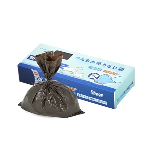 Bbaoo うんちが臭わない袋 犬 猫 ペット用 消臭 SSサイズ 150枚 18x29cmお散歩マナー袋 厚手 水漏れ防止 犬トイレ 猫砂用