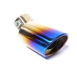 TSS.cop Voocye TSS マフラー カッター オーバル タイプ シングル 跳ね上げ スラッシュ チタン風 下向..