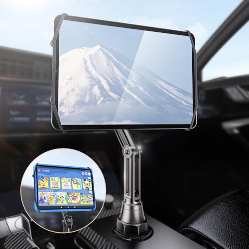 2025新登場車載タブレットホルダー カップホルダー タブレットスタンド しっかりとタブレットを固定し、絶対に落ちない 7〜12.9インチ全機種
