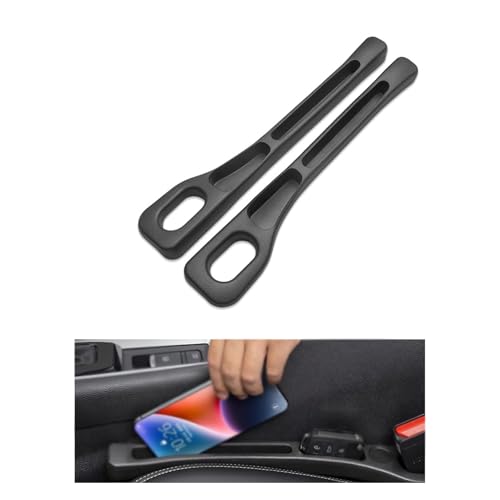 YINKE 車 隙間埋めクッション 車隙間収納 で小物落下防止 2枚入り 簡単取り付け レザー調 ブラック