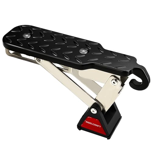 AWELCRAFT 車用サイドステップ 洗車用脚立 車のドアサイドペダル 多機能 折りたたみ式 7段階角度調整 取り付け簡単 滑り止め 車のドア