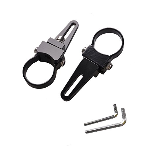 バイク バーマウント 直径31~32mm/1.25インチ フォグランプステー 2個セット LED作業灯 ブラケット lightronic パイプ