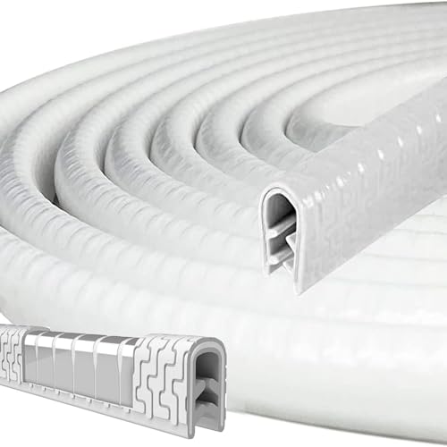 Magi's Gift 白色2024 新型 U型ドアモール: 内蔵鋼片で防撞・防刮、高分子橡膠素材がエンジンノイズと風切り音を効果的に低減、車