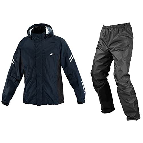 コミネ RK-5393 ブレスターレインウェア フィアート バイク用 上下セット 雨具 かっぱ 梅雨 03-5393 メンズ Navy L
