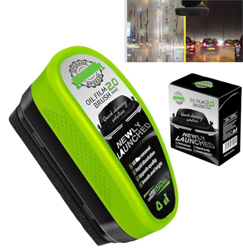 油膜洗浄ブラシ 油膜取り 車 ガラスクリーナー2025新型 150ml 汚れや水垢を除去 視界をクリア 視認性を..