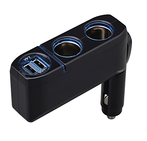 セイワSEIWA 車内用品 シガーソケット増設分配器 シガーソケット2連+USB2口 F276 ダイレクトソケット 最大72W/USB2.4A