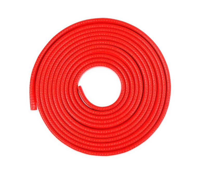 TSUCIA 車用 モール ドアガード テープ不要 U型 ドアエッジプロテクター 傷防止 着脱簡単 防塵 衝撃/キズ防止 赤 5M