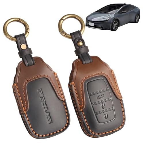TatkDIY 適用 新型プリウス 60系 キーケース キーホルダー本革 カスタムアクセサリーパーツ ドレスアップ 内装パーツ 落下キズ防止 ロ