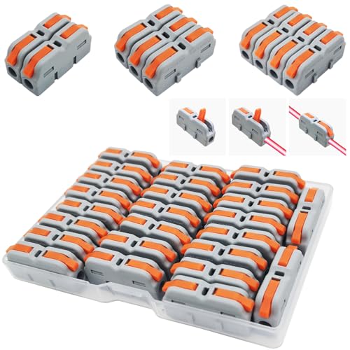 ワンタッチコネクター CESFONJER SPL-1M 電線接続コネクタ レバー ナット コネクタ、ミニ電気コネクタ、コンパクトスプライスコネク