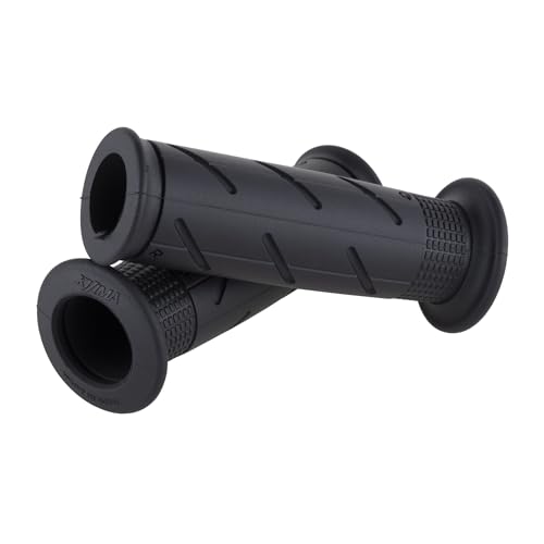 キジマKijima バイクパーツ グリップ ドクターミニ ラバー製 110mm φ22.2mm 貫通タイプ 汎用 ブラック 201-6806