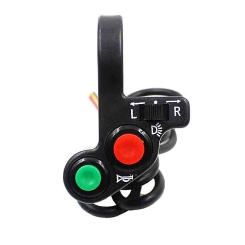 バイク プッシュスイッチ ハンドルバーオートバイ用 オートバイハンドルスイッチ ハザード スイッチ 集中スイッチ バイク用アクセサリー ホーンス