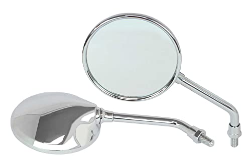 スペシャルパーツ武川TAKEGAWA クラシックミラー M10 正ネジ 左右セット メッキ 06-01-1139