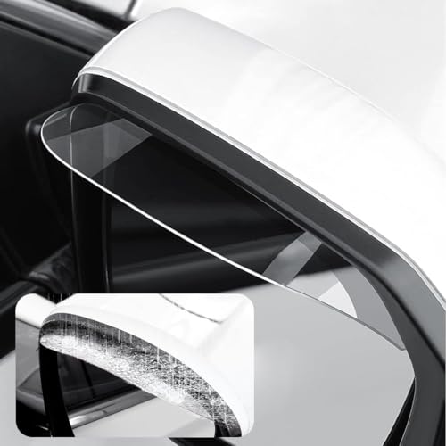 汎用 サイドミラーバイザー 雨雪対策 サイドミラーの視界をクリアに保つ 取り付け簡単 高耐久 防水カバー 安全運転 視界確保 車用外装アクセサリ