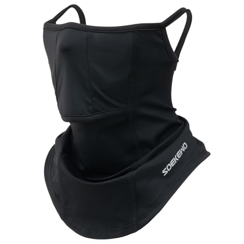 SoeKewo フェイスカバー 夏 日焼け防止 UPF50+ 冷感 通気性 吸汗速乾 耳かけ メンズ レディース uvカット 日除けマスク バイ