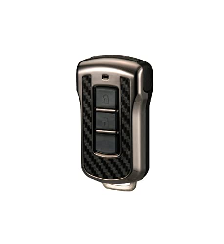 カーメイト 車用 キーケース リモコン ミツビシ ブラックメッキ カーボン調 デリカD:5 アウトランダー eKワゴン DZ293 H75×