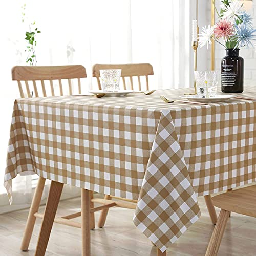Forhomelife テーブルクロス ビニール 撥水 テーブルカバー 正方形 北欧 耐熱 すべり止め 長さ調節 撥水加工 おしゃれ PVC 厚