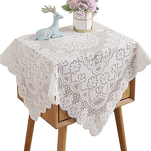 Formemory レース テーブルクロス 花柄 結婚式 パーティー 北欧風 刺繍 テーブル飾り 裁縫 生地 DIY ラッセルレース 60*60