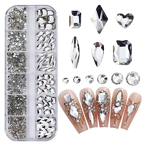 Unikato ラインストーン ネイルストーン ネイルパーツ ストーン ネイル用ストーン 立体 平底 ひし形 ハ..