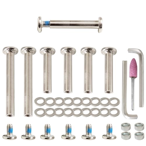 スーツケース キャスター修理キット 交換用ロックシャフト 防緩対ロック子母ネジ キャスターリベット・..