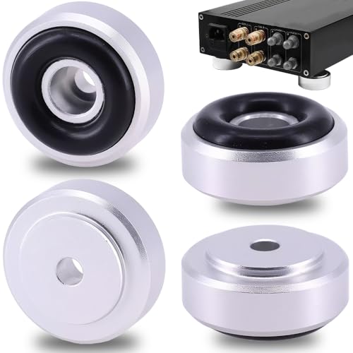 オーディオ用インシュレーター 4枚セット アンプ用衝撃吸収脚 ゴムマット オーディオ スピーカー 耐震ゴム 円形のタイプ ハウリング防止 防音