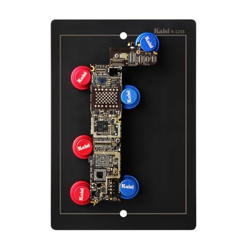 Kaisi はんだごて台 PCBはんだ付けホルダ固定台 130x90mm 6極強磁力 耐摩耗スチール製ベース 耐熱500℃ ..