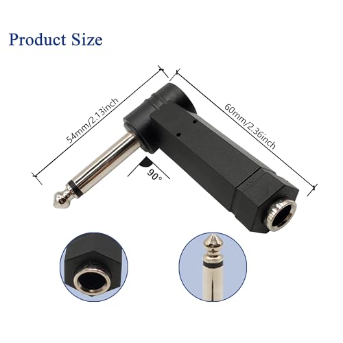 Voluty Tek 1/4�����ľ�ѥ����������֥륢���ץ��� 90�� 6.35mm����-�᥹ TS��Υ�륪���ǥ������ͥ��� ���������إåɥ�