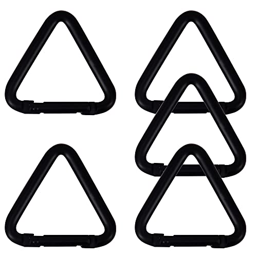 トライアングルカラビナ カラビナ 5個セット アルミ合金 軽量で丈夫 耐荷重 脱落防止 耐摩耗性 おしゃ..