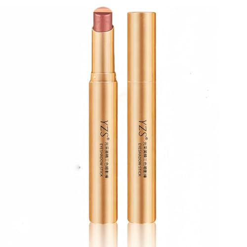 FOMIXアイシャドーペンシル、グラデーション3色のアイシャドウペン、パール光沢のある細かいラメ、3イン1 均一に着色します しつこい 染みが出