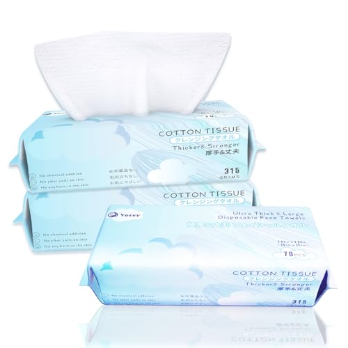 Yacey クレンジングタオル 使い捨て タオル 敏感肌 肌荒れ対策 フェイスタオル 洗顔 顔拭き 手拭き フ..