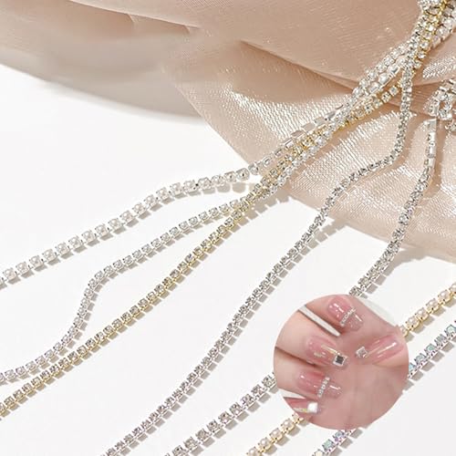 6種類 ネイルパーツ チェーン 30cm ネイル チェーン ゴールド ネイルアート パーツ ネイルデコパーツ ..