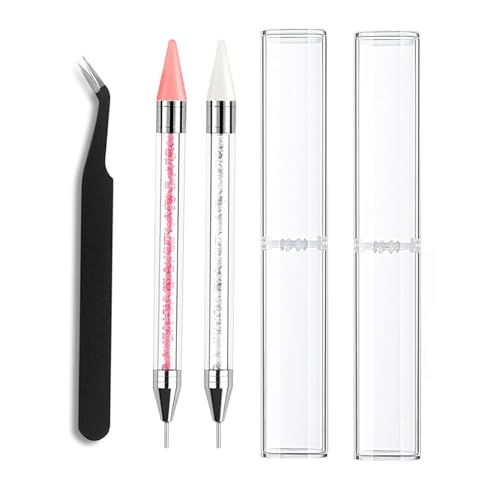 latikaly ラインストーンピッキングペン ステンレスピンセット ネイルデザイン ダイヤモンドペインティ..