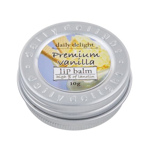 daily delightデイリーディライト リップバーム プレミアムバニラ 10gリップクリーム 缶入り 唇用保湿クリーム 上質なバニラアイス